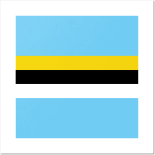 St Lucia Color Block - Blue Yellow Black White Posters and Art